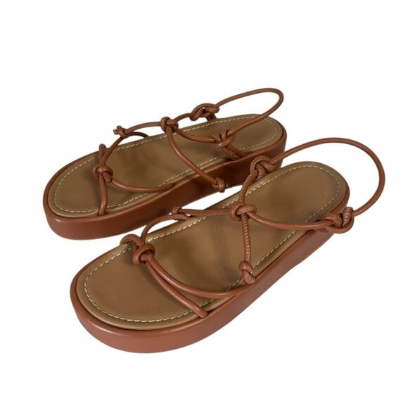 Flattered Heather Knot Platform Sandal in Brown - Size 39 - Picture 6 of 12